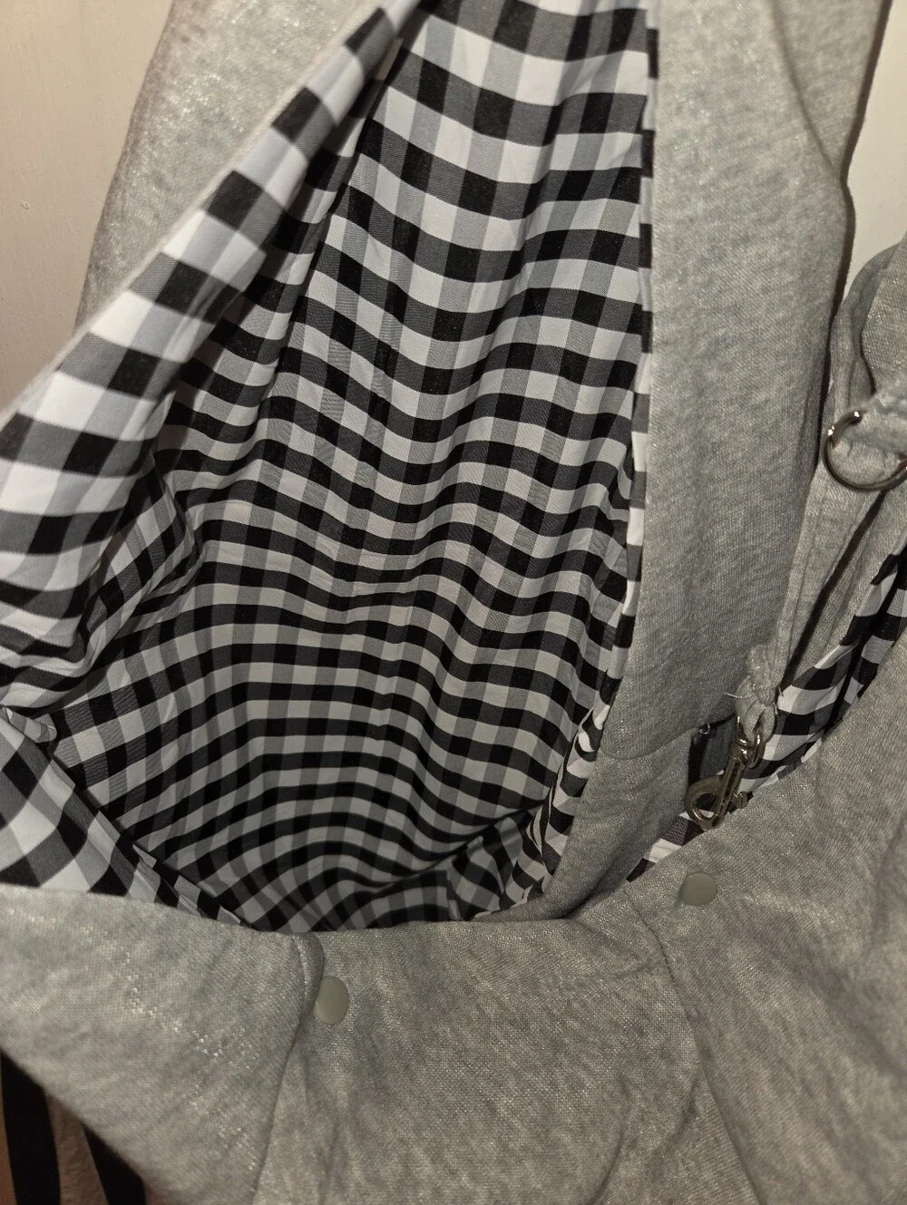Grey Dog Sling Carrier Hoodie - Comfortable Pet Sling